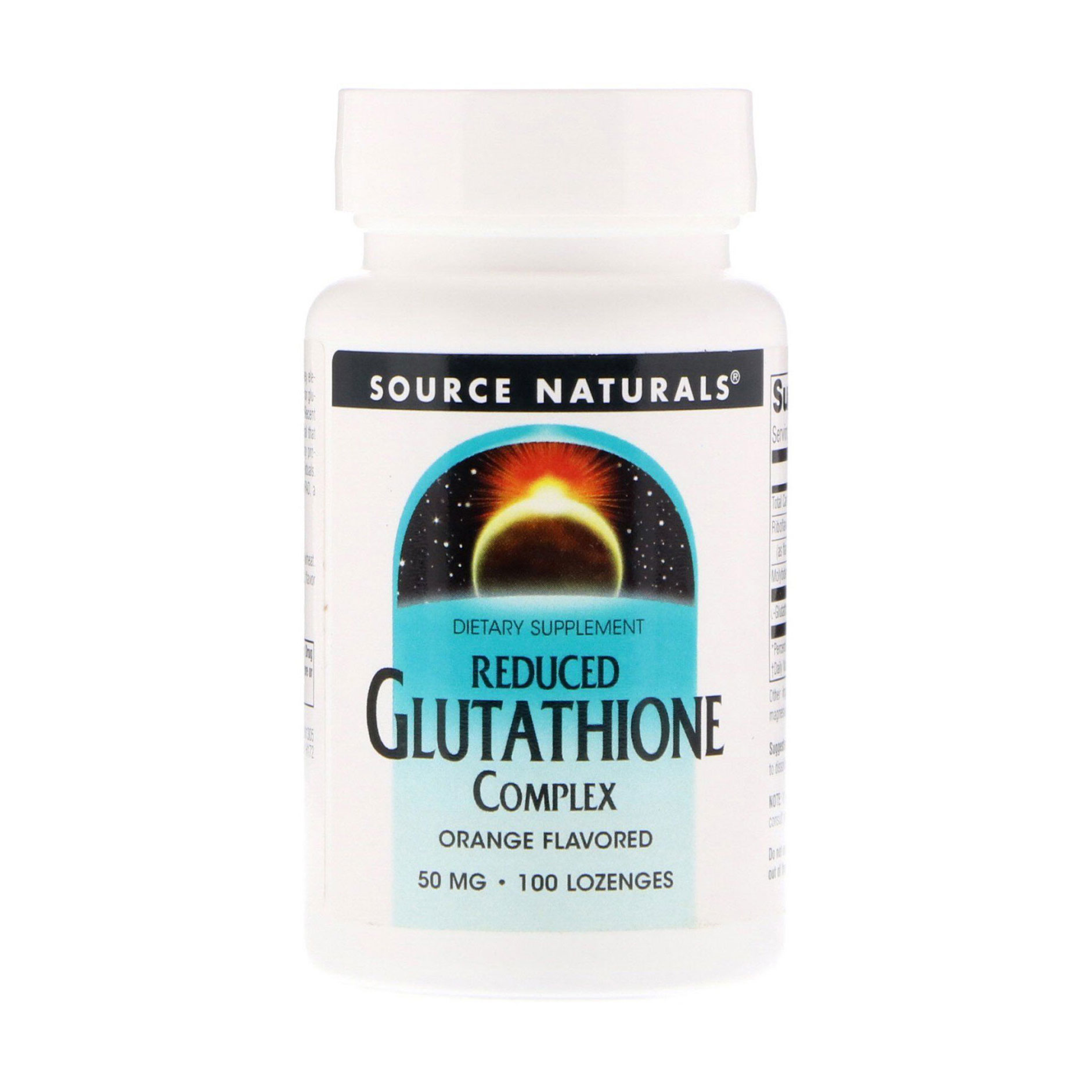 Глутатіон Source Naturals Reduced Glutathione Complex 50 мг, 100 таблеток для розсмоктування